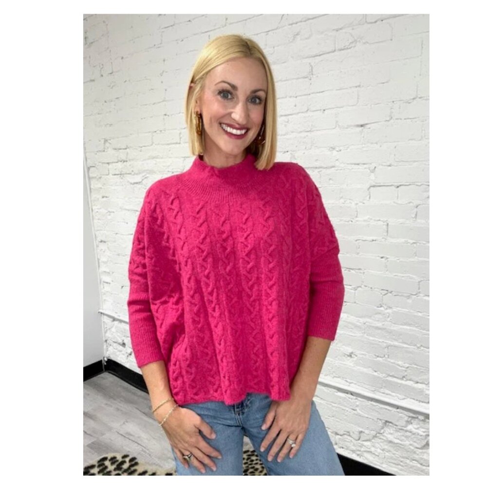 Kerisma Oversized Hot Pink Sweater - OSFM